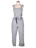 Everlane 100% Linen Checkered-gingham Gray Jumpsuit Size 8 - photo 1