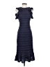 Slate & Willow Chevron-herringbone Blue Cocktail Dress Size 4 - photo 1