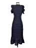 Slate & Willow Chevron-herringbone Blue Cocktail Dress Size 4 - photo 2
