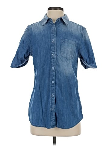 Adriano Goldschmied 3/4 Sleeve Button-Down Shirt (view 1)