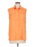 Eddie Bauer 100% Polyester Polka Dots Orange Sleeveless Blouse Size L - photo 1