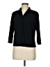 Eddie Bauer Black 3/4 Sleeve Button-Down Shirt Size M - photo 1