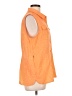 Eddie Bauer 100% Polyester Polka Dots Orange Sleeveless Blouse Size L - photo 4