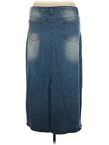 Shein Curve Denim Skirt (view 2)