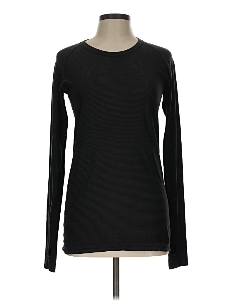 Pre-owned Lululemon Athletica Long Sleeve T-shirt In Black