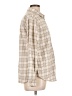 Uniqlo Checkered-gingham Tan Long Sleeve Button-Down Shirt Size L - photo 4