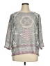 Lila Rose 100% Polyester Gray 3/4 Sleeve Blouse Size XL - photo 1