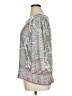 Lila Rose 100% Polyester Gray 3/4 Sleeve Blouse Size XL - photo 5