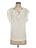Dylan 100% Cotton Ivory Short Sleeve Blouse Size S - photo 1