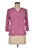 Croft & Barrow 100% Rayon Pink 3/4 Sleeve Blouse Size M (petite) - photo 1