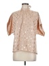Shein 100% Polyester Metallic Pink Short Sleeve Blouse Size 6 - photo 1