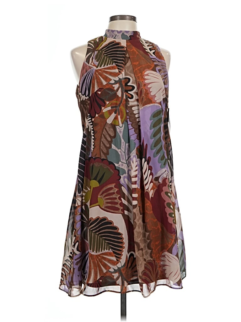 Pre-owned Signature By Robbie Bee Cocktail Dress In Brown