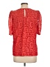 Halogen Red Short Sleeve Blouse Size L - photo 2