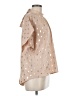 Shein 100% Polyester Metallic Pink Short Sleeve Blouse Size 6 - photo 4