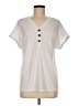 Automet White Short Sleeve Blouse Size M - photo 1
