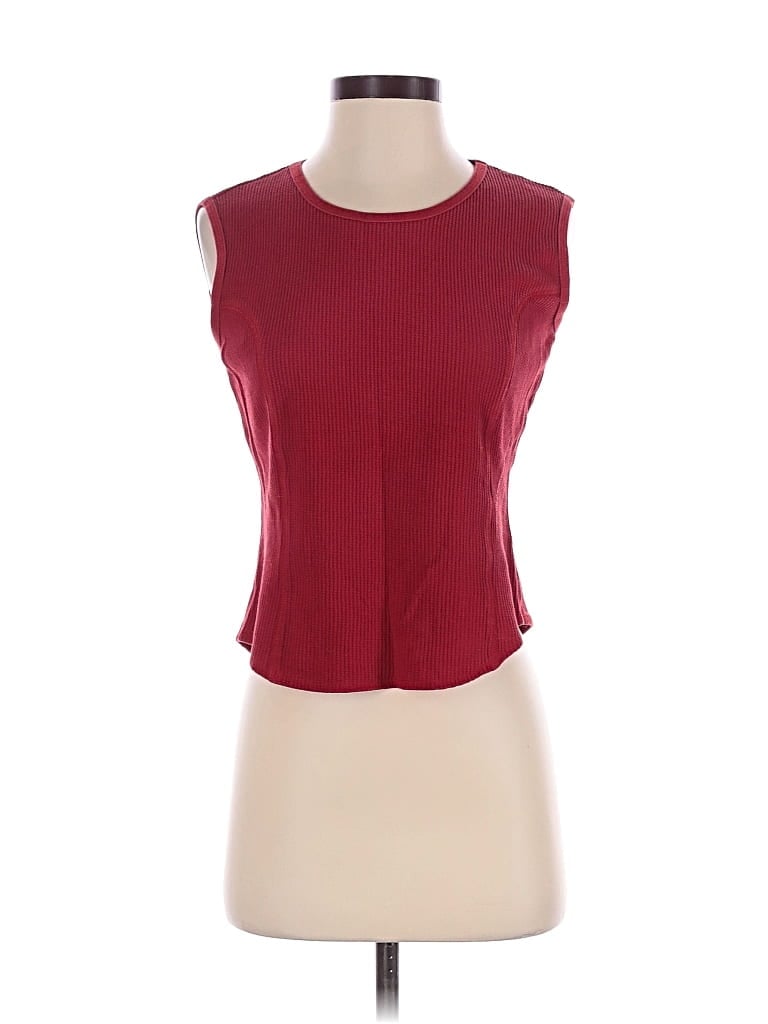 Pre-owned Liz Claiborne Sleeveless T-shirt In Burgundy