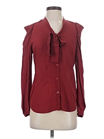 Joie Long Sleeve Silk Top (view 1)