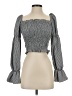 More To Come Gray 3/4 Sleeve Blouse Size S - photo 1