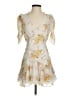 LoveShackFancy 100% Silk Floral Ivory Cocktail Dress Size 4 - photo 1