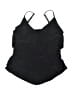 Aqua Green Solid Black Swimsuit Top Size S - photo 1