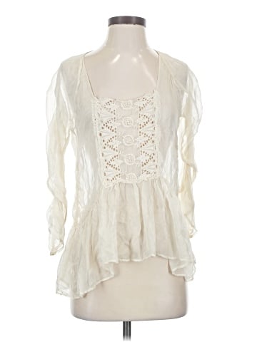 4 Love & Liberty 3/4 Sleeve Silk Top (view 1)