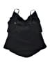 Aqua Green Solid Black Swimsuit Top Size S - photo 2