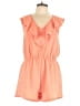 Haptics 100% Polyester Solid Orange Romper Size L - photo 1