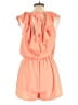 Haptics 100% Polyester Solid Orange Romper Size L - photo 2