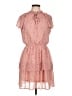 Aqua 100% Polyester Hearts Pink Casual Dress Size L - photo 1