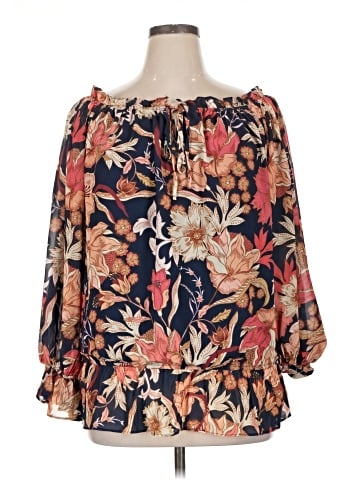 Flying Tomato 3/4 Sleeve Blouse (view 1)