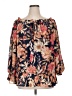 Flying Tomato 100% Polyester Brown Gold 3/4 Sleeve Blouse Size XL - photo 1