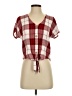 Universal Thread 100% Rayon Burgundy Short Sleeve Blouse Size XS - photo 1