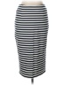 J.Crew 100% Cotton Stripes White Gray Casual Skirt Size 10 - photo 1