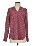 CAbi 100% Polyester Stripes Red Long Sleeve Blouse Size S - photo 1