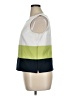Perceptions 100% Polyester White Green Sleeveless Top Size 16 - photo 5
