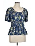 Eclair Blue Short Sleeve Blouse Size L - photo 1
