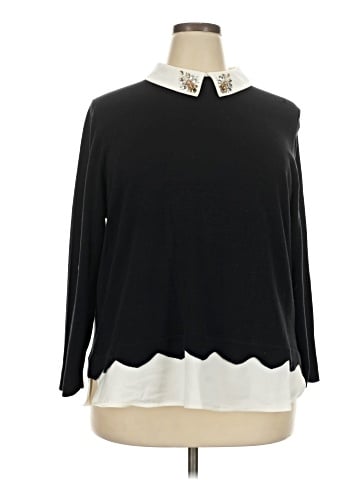 Joan Vass Long Sleeve Blouse (view 1)