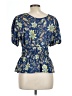 Eclair Blue Short Sleeve Blouse Size L - photo 2