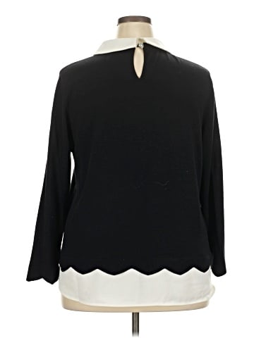 Joan Vass Long Sleeve Blouse (view 2)
