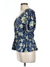 Eclair Blue Short Sleeve Blouse Size L - photo 5