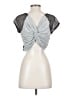 Michi Silver Short Sleeve Top Size XS - photo 2