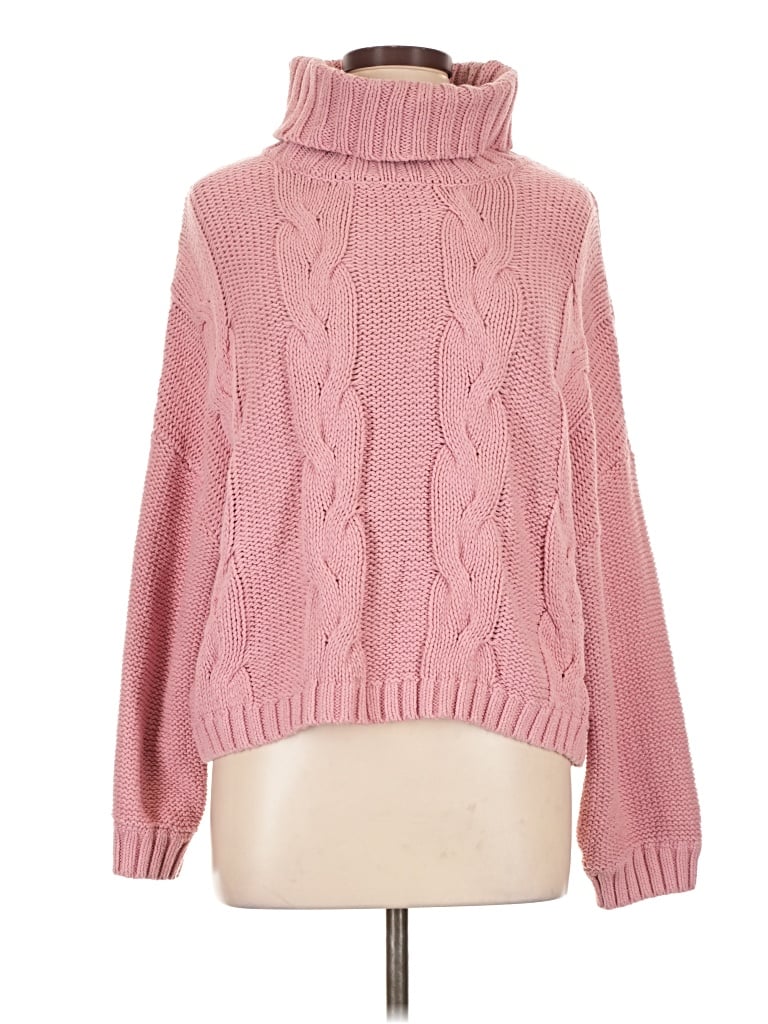 Pre-owned Dokotoo Turtleneck Sweater In Pink