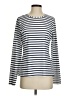 Lands' End Stripes Ivory Long Sleeve Top Size S - photo 1