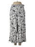 Sigrid Olsen Print Gray Linen Pants Size 6 - photo 1