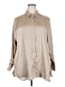 Old Navy 100% Polyester Metallic Tan Long Sleeve Blouse Size 2X - photo 1