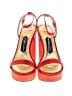 Jessica Rich Color Block Red Sandals Size EU 39 - photo 2
