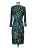 David Meister 100% Polyester Paisley Teal Cocktail Dress Size 4 - photo 2