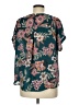 Maurices 100% Polyester Floral Teal Short Sleeve Blouse Size M - photo 2