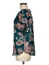 Maurices 100% Polyester Floral Teal Short Sleeve Blouse Size M - photo 5