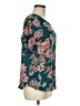 Maurices 100% Polyester Floral Teal Short Sleeve Blouse Size M - photo 4